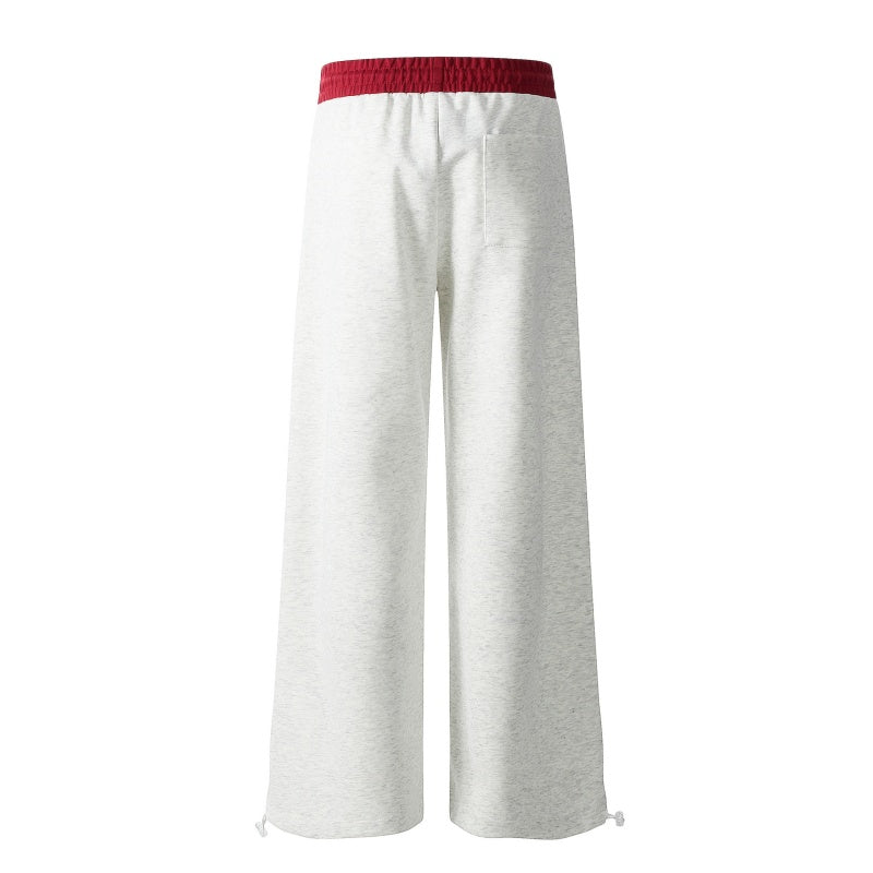 American-style streetwear harem pants Drawstring Waist Checkered Trousers