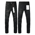 Purple brand Jeans High-quality pure cotton streetwear trousers Rhinestone