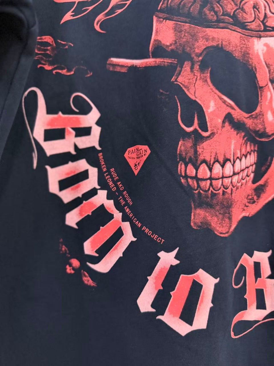 Vintage style washed summer wear T shirt Skull