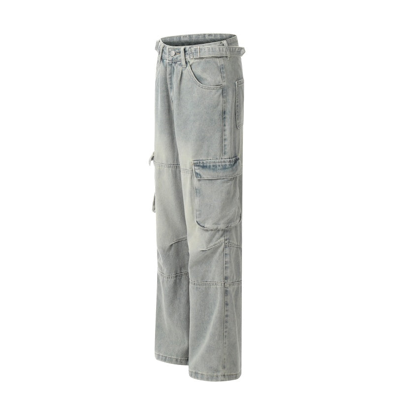 American-style streetwear harem pants Relaxed baggy paneled street fit