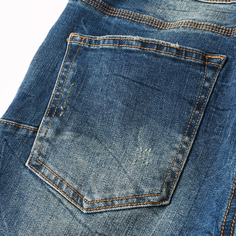 Purple brand Jeans High-quality pure cotton streetwear trousers Hole