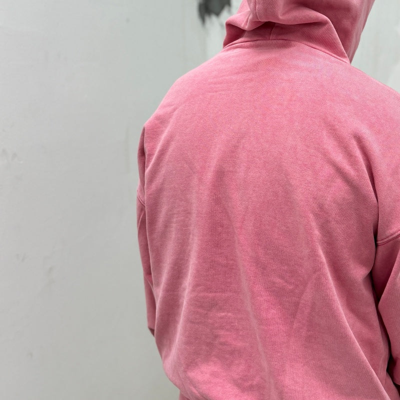 Unisex Vintage Hoodie "Three Jesus" Limited Edition Washed & Distressed Hoodie — featuring multi-area hand-distressing, custom fabric matched to the original in texture and color, and a heavyweight enzyme-washed finish for a faded, vintage look.
