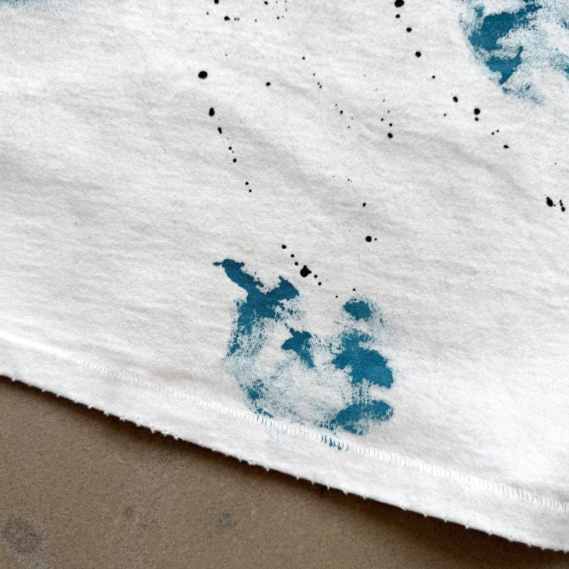Unisex Vintage T Shirts GALLERY DEPT. 26SS "California Exclusive" Street Graffiti-Style T-Shirt: Featuring hand-painted splatter details, multi-location hand-distressing, heavyweight enzyme-washed fabric, and an all-over hand-applied "dirty wash" spr