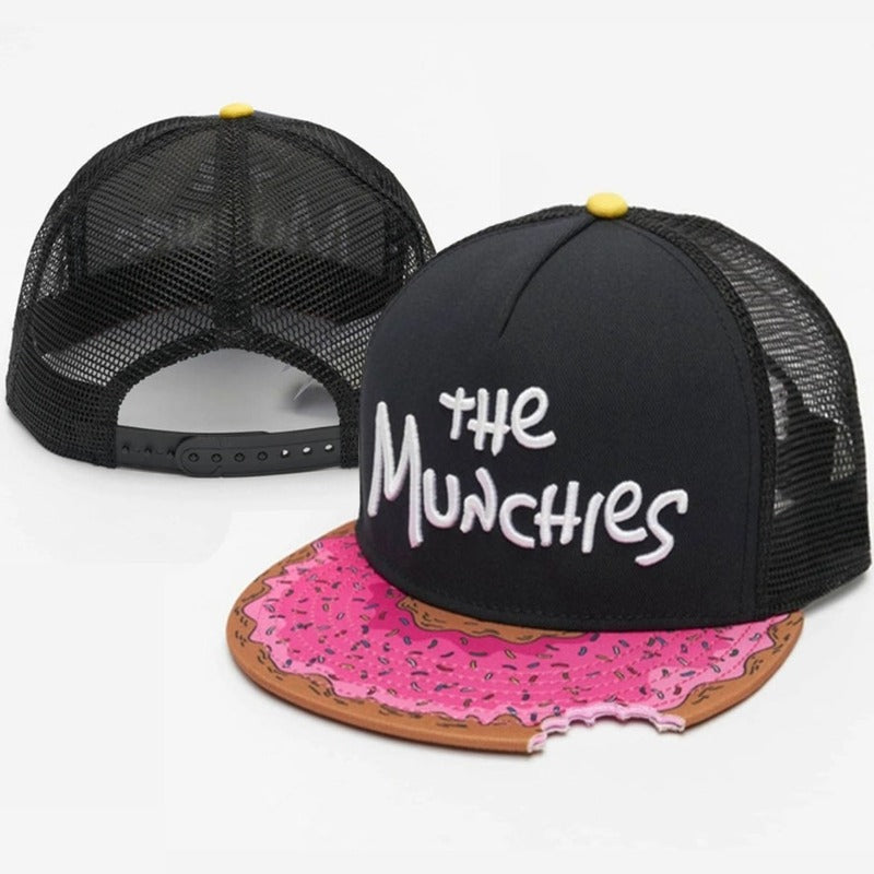 Trendy flat brimmed snapback hatscurved brim missing corner sunshade adjustable