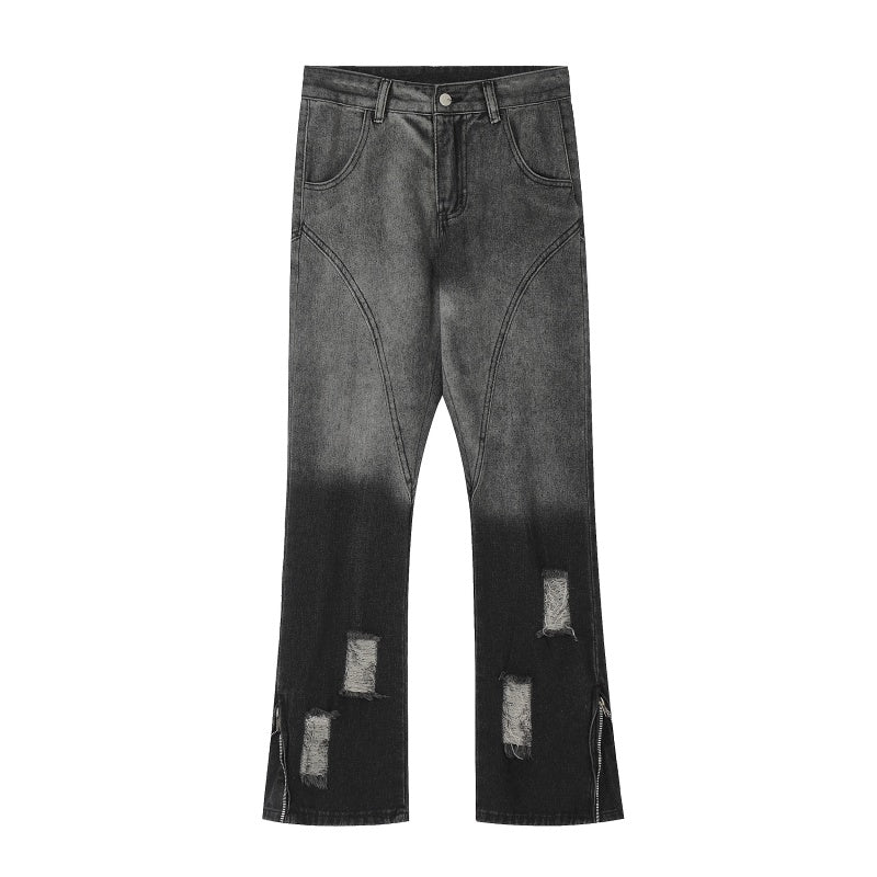 American-style streetwear harem pants Vintage washed spliced seam silhouette