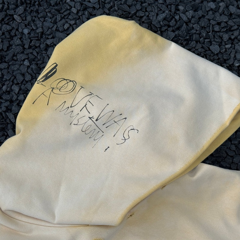 Unisex Vintage Hoodie PalyHollywood SS25 “EPDS” Exclusive: Washed & Distressed Hoodie. Features multi-zone handcrafted distressing and a heavyweight "Asut" enzyme-milled wash finish.