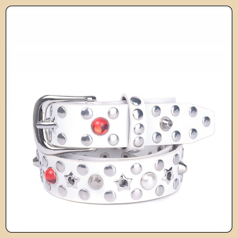 Hip-hop punk rhinestone belt kids gem decoration