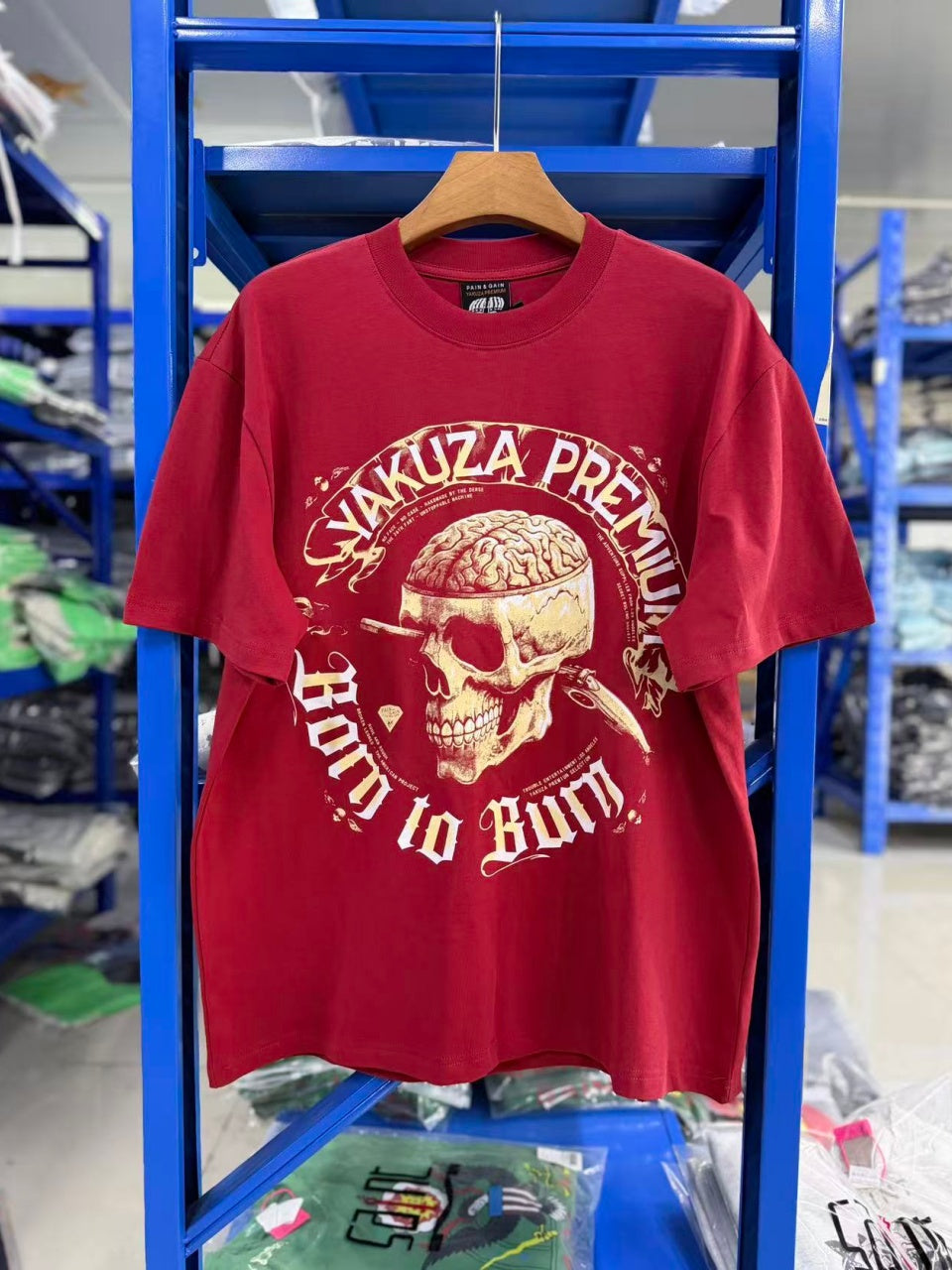Vintage style washed summer wear T shirt Skull