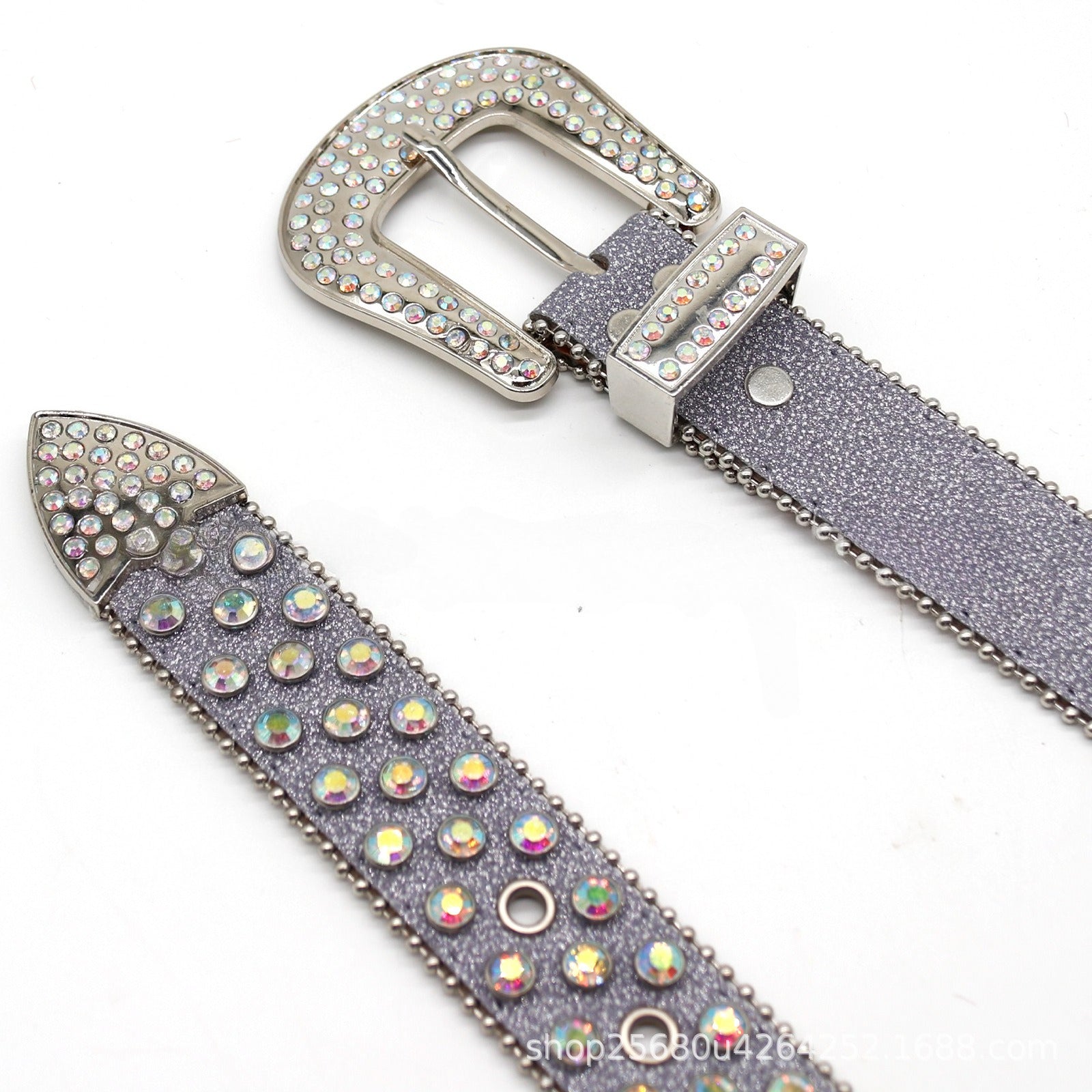 Hip-hop punk rhinestone belt exaggerated letter accessories