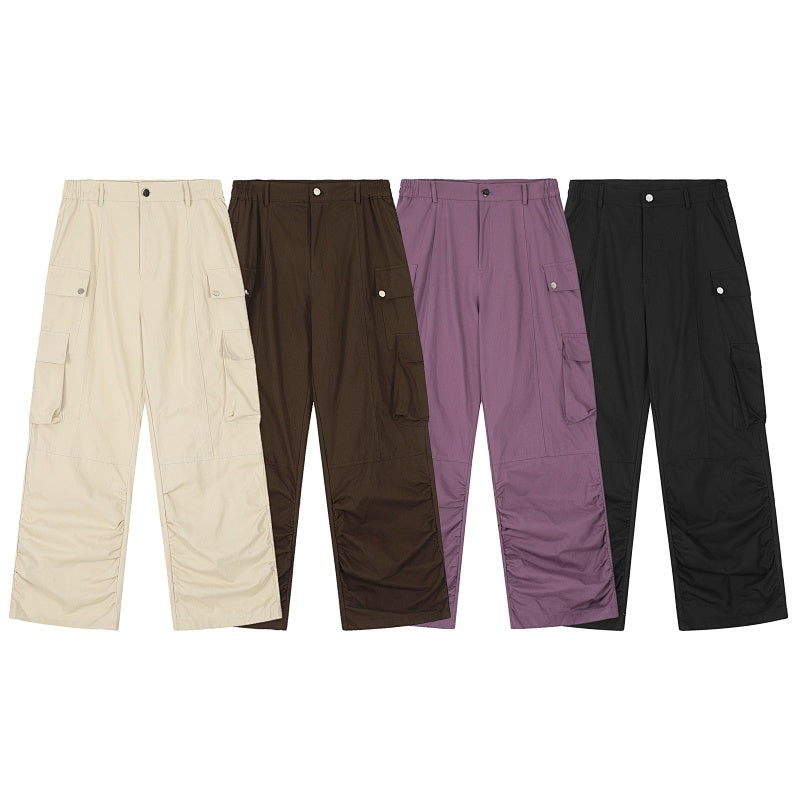 American-style streetwear harem pants Versatile High Waist Casual Cargo Trousers