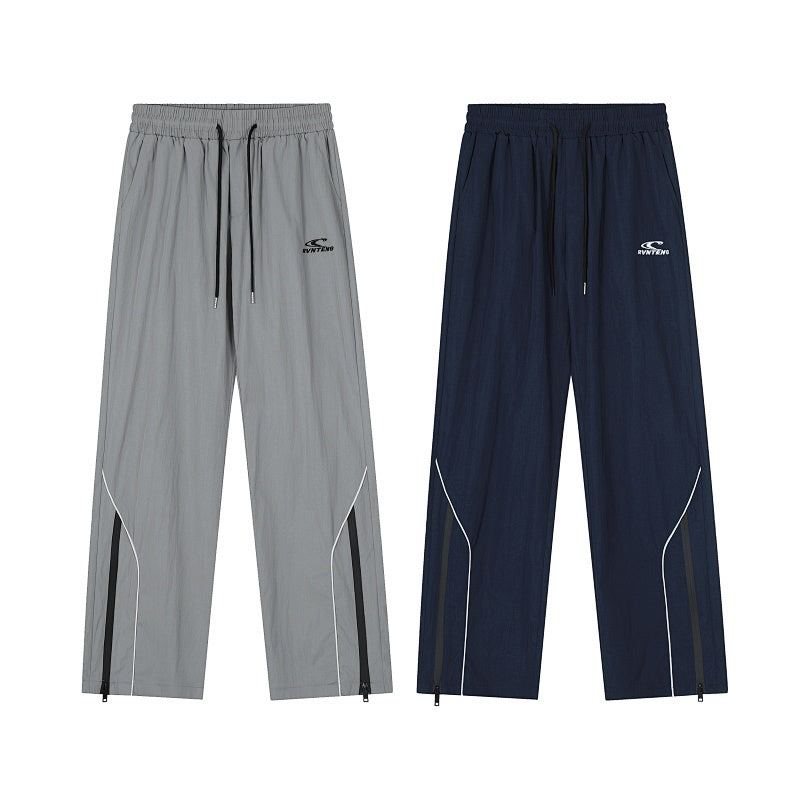 American-style streetwear harem pants Grey Navy Dual-Color Street Sport Bottoms