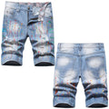 Denim shorts High-quality trendy casual pure cotton Non-stretch plus-size men's clothing