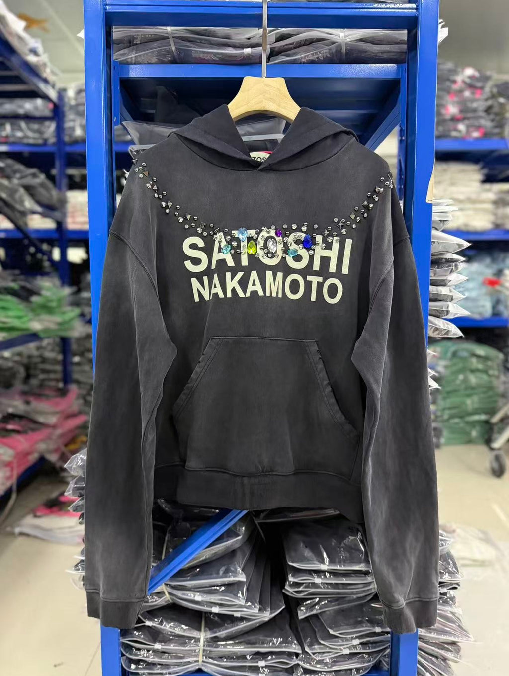 Satoshi Nakamoto hoodie High-quality heavyweight streetwear with a vintage, distressed aesthetic.