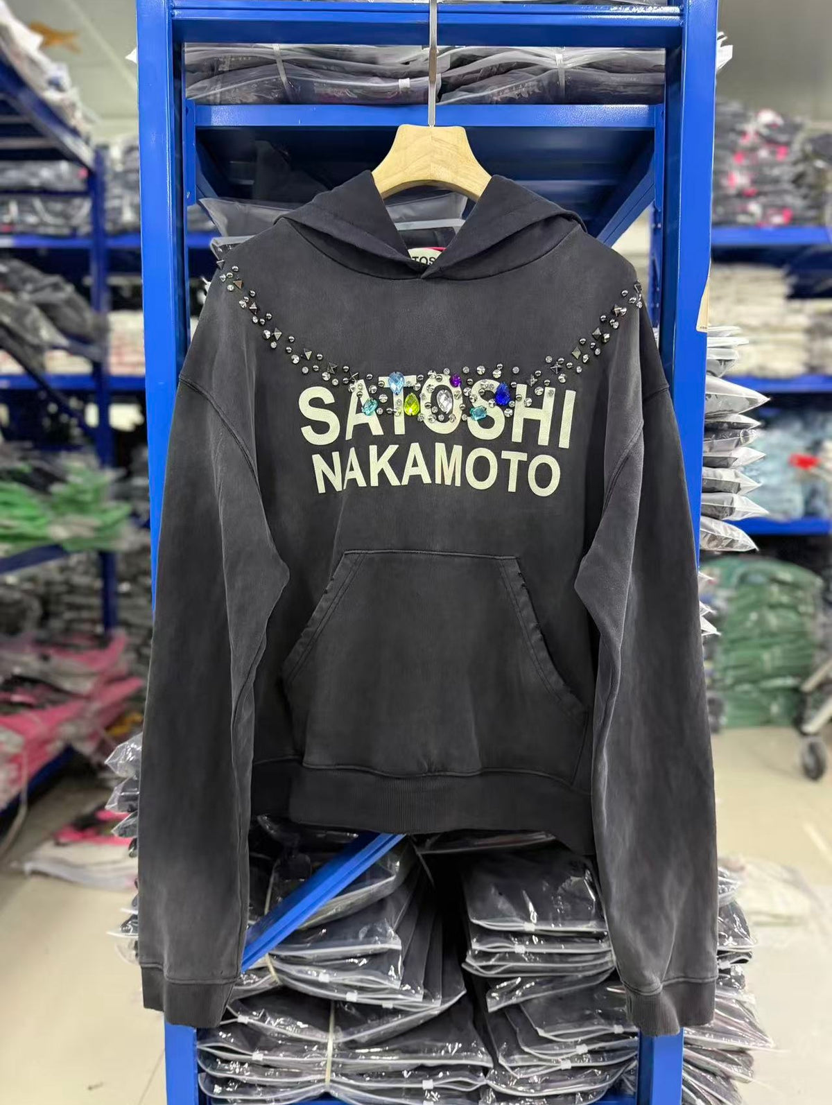 Satoshi Nakamoto hoodie High-quality heavyweight streetwear with a vintage, distressed aesthetic.