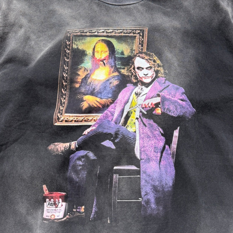 Unisex Vintage T Shirts Saint × "Joker Artist" Limited Edition Collaboration T-Shirt. Features authentic-spec 280g heavyweight fabric that retains its quality after washing. Crafted with vintage-style single-stitch and "heaven-and-earth" (blind stitc