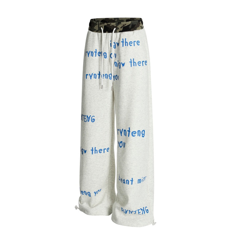 American-style streetwear harem pants Camouflage Waist Drawstring Streetwear Trousers