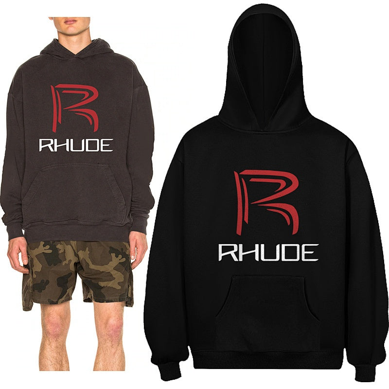 RHUDE Hoodie Simple Monogram Letter Design