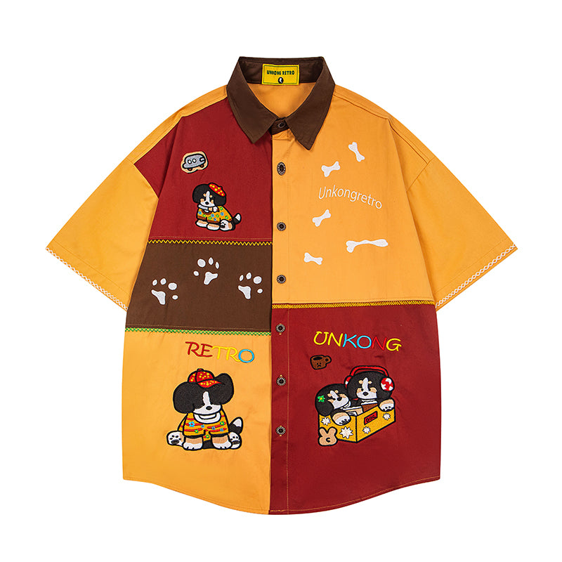 Unisex vintage T-shirt Polo shirt with a stand-up collar