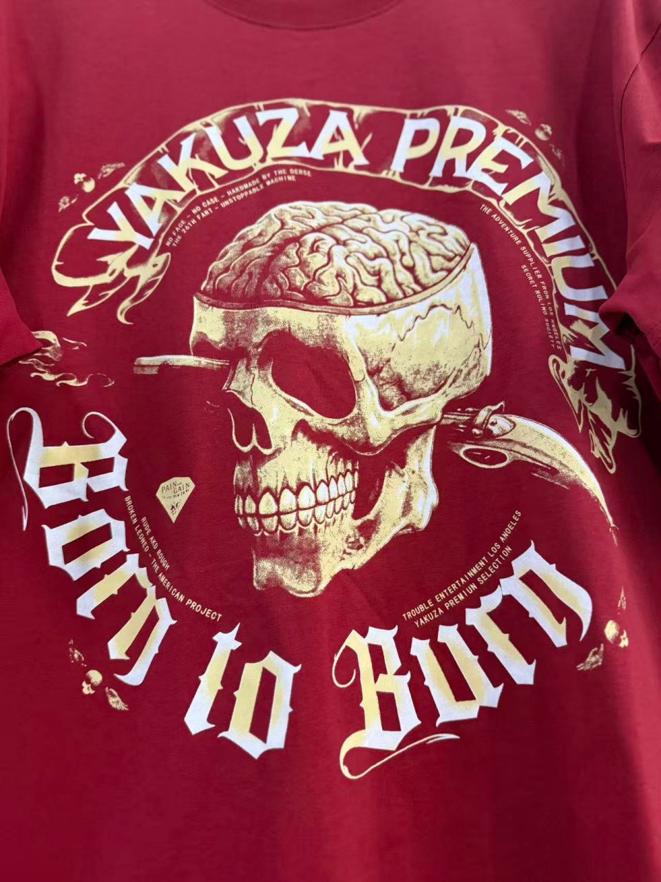 Vintage style washed summer wear T shirt Skull