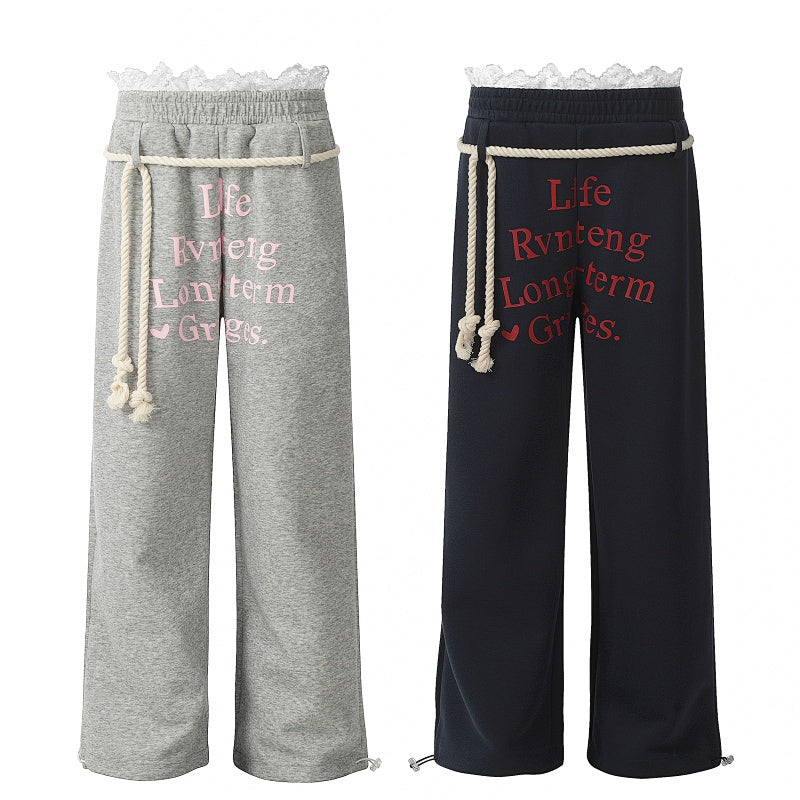 American-style streetwear harem pants Toggle hem adjustable street casual fit