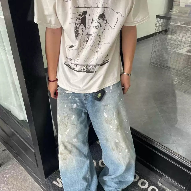ERD T Shirts Art Figure Print Soft Loose Fit Casual Summer Top
