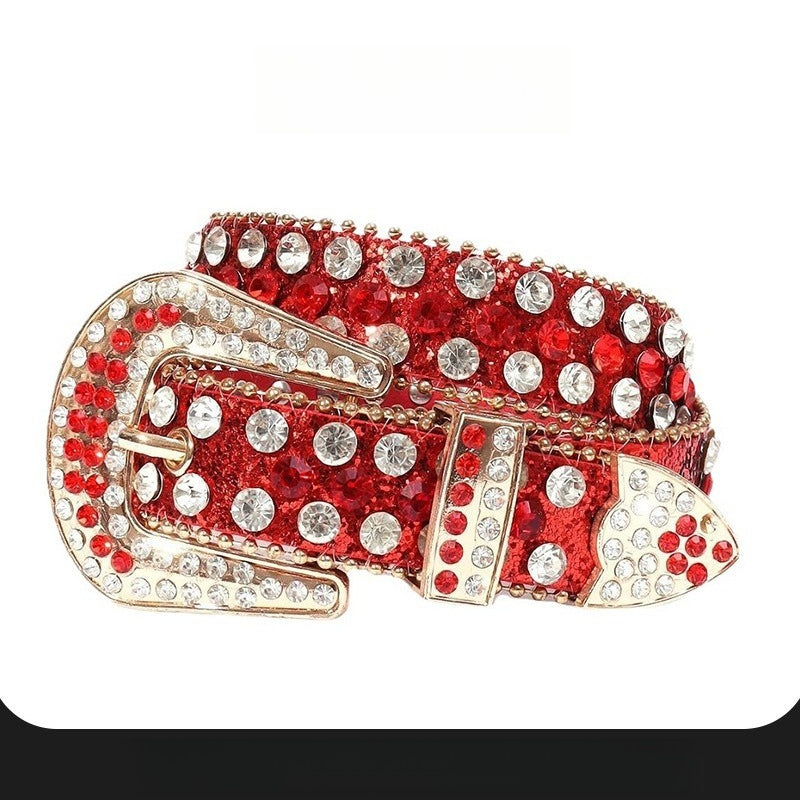 Hip-hop punk rhinestone belt alloy punk accessories