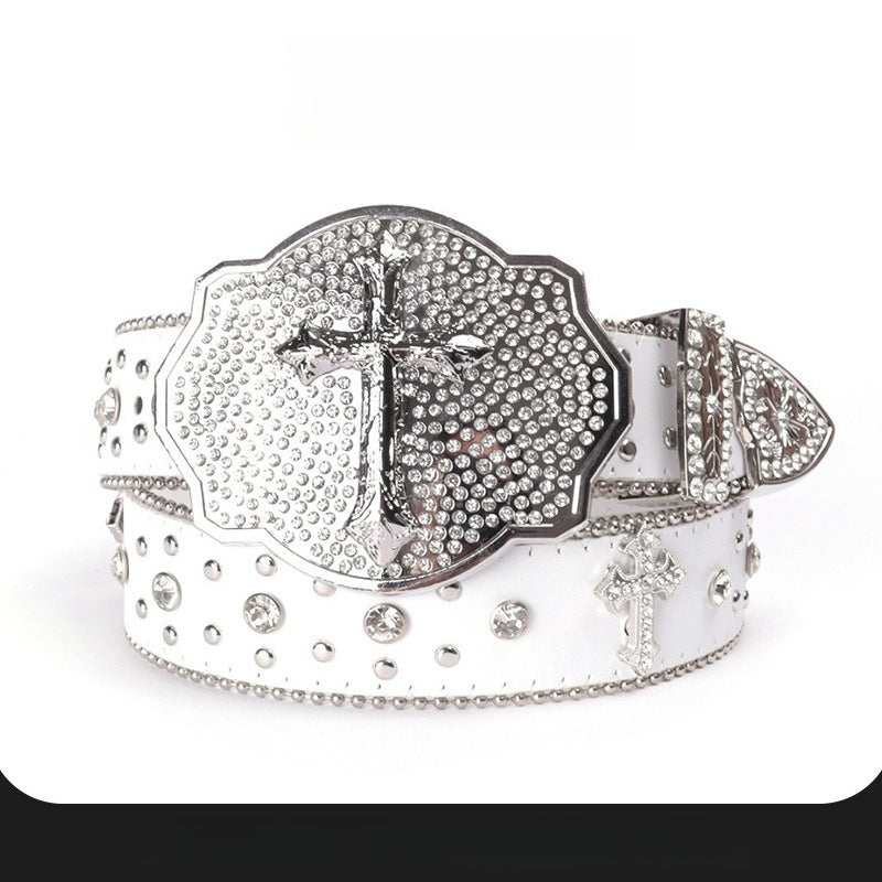 Hip-Hop Punk Rhinestone Belt