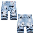 Denim shorts High-quality trendy casual pure cotton Non-stretch plus-size men's clothing