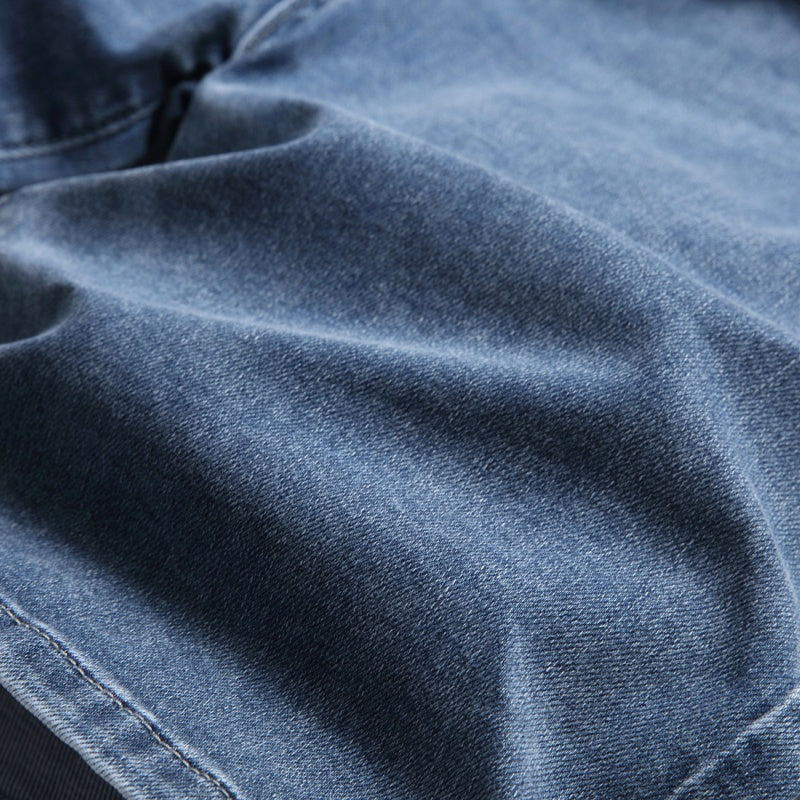 Denim shorts High-quality trendy casual pure cotton Non-stretch plus-size men's clothing