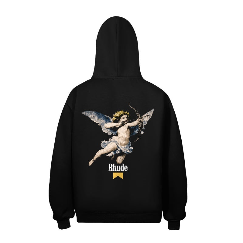 RHUDE Hoodie Front & Back Cupid Angel Graphic