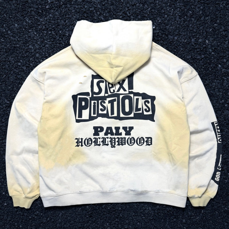 Unisex Vintage Hoodie [Fading Sunset Yellow] PalyHollywood SS25 "Save the Queen" Limited Edition