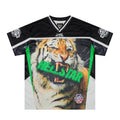 Vintage-style American T-shirt Lime Green Paneled Number 23 Back Motif