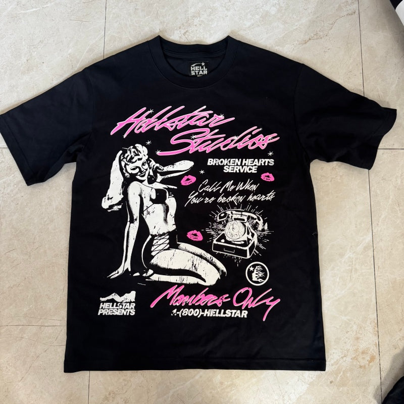 Vintage-style American T-shirt  Distressed Punk Front Back Graphic