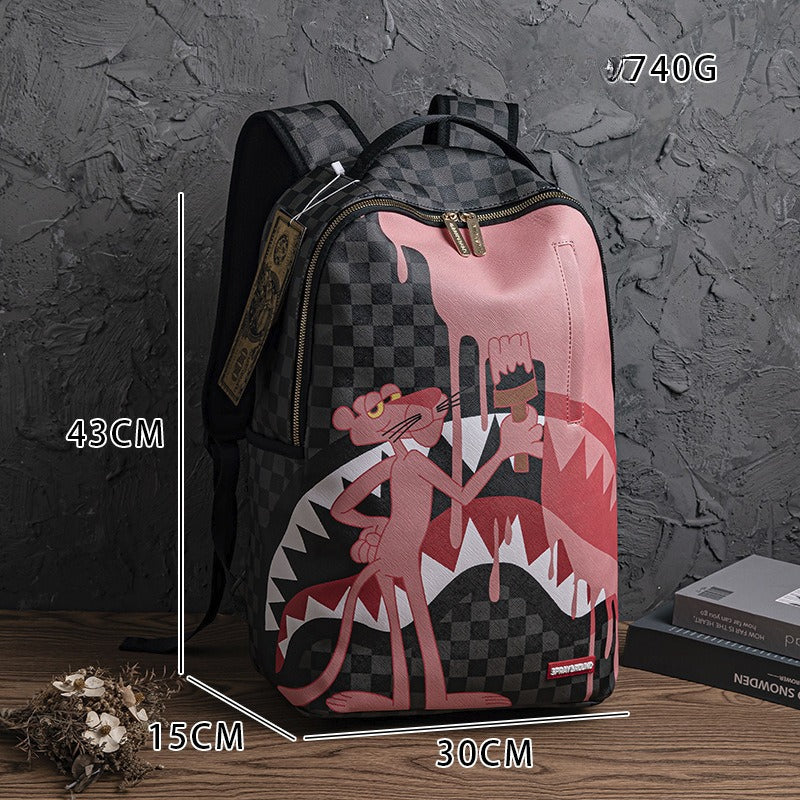 RIP ME OPEN Bag Shark teeth Personality creative backpack Shark funny ugly cute backpacking large capacity luminous
