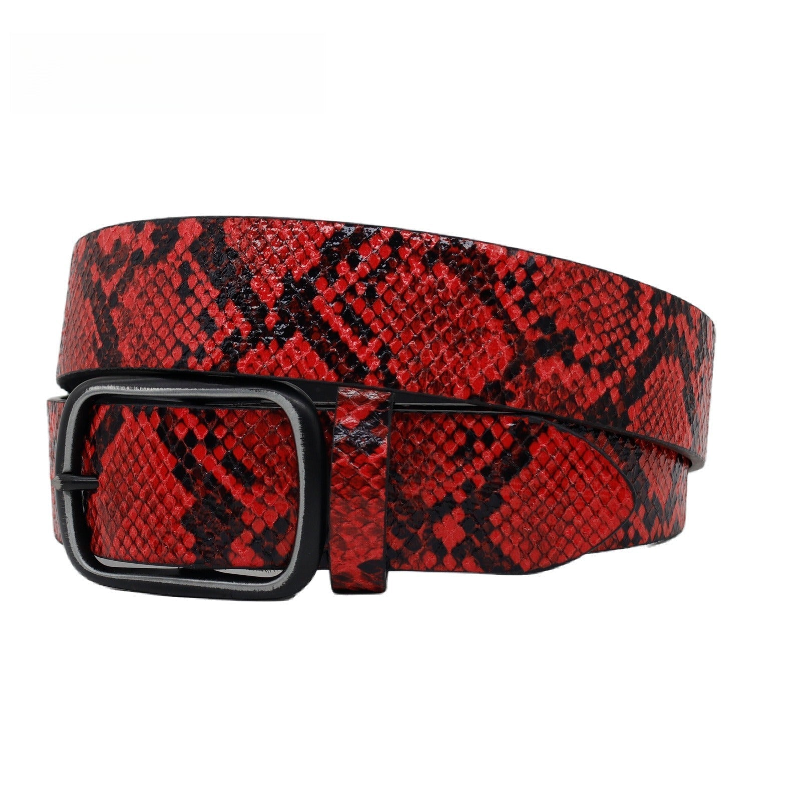 Hip-hop punk rhinestone belt animal print