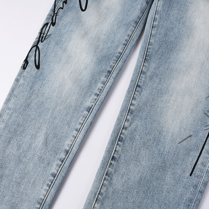 Purple brand Jeans High-quality pure cotton streetwear trousers line
