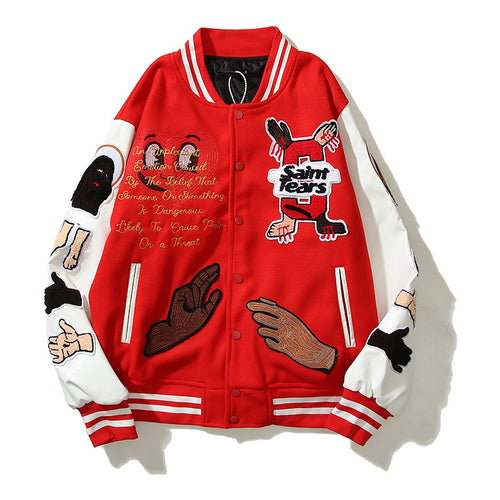 American-style baseball jacket "James-style" Price Stadium Jacket – a varsity-style sports jacket featuring intricate, full-coverage embroidery.