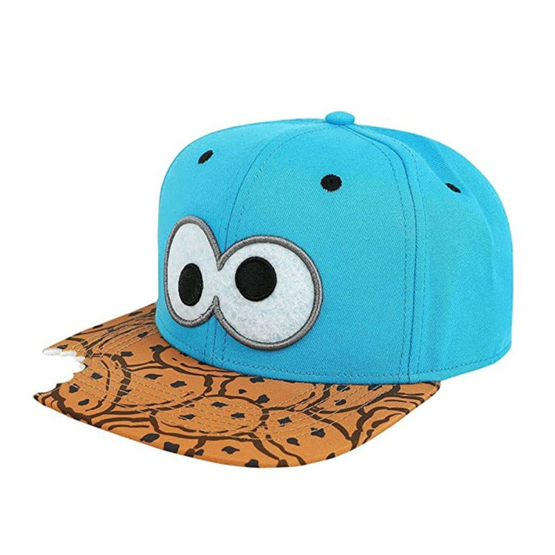 Trendy flat brimmed snapback hatsfall and winter cartoon difuzed