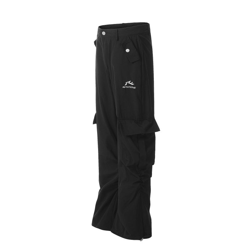 American-style streetwear harem pants Adjustable Hem Adventure Cargo Pants Plush
