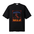 RHUDE T Shirts Distressed Cowboy Horse Artwork