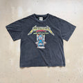Unisex Vintage T Shirts GALLERY DEPT. x Metallica "Ride the Lightning" Limited Collaboration – Heavyweight, Distressed & Washed Boxy Punk-Style Streetwear T-Shirt