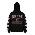 RHUDE Hoodie Retro College Eagle Star Motif