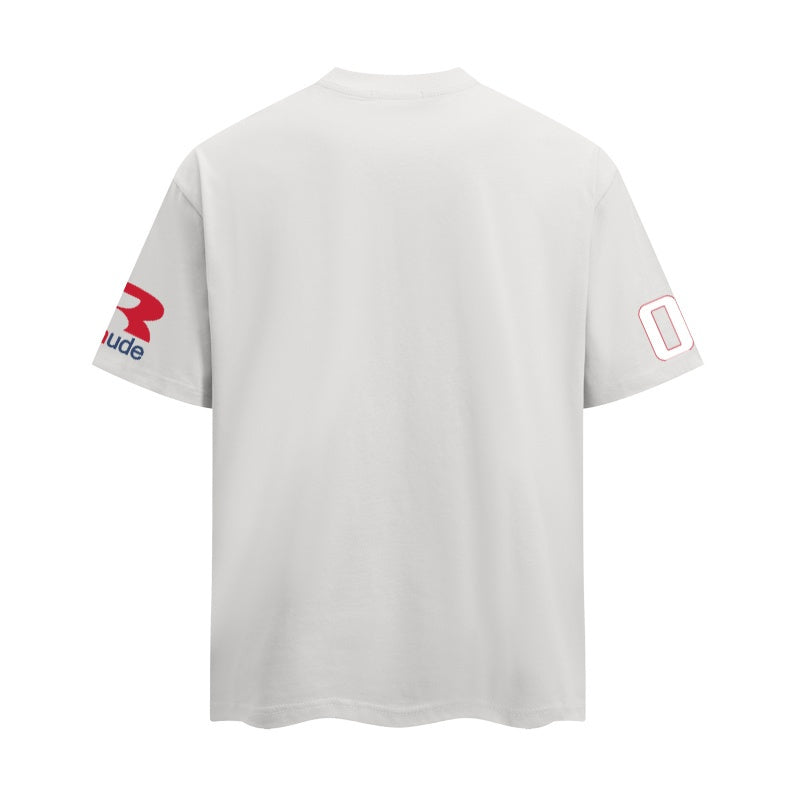 RHUDE T Shirts Varsity Sleeve Number Graphic