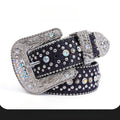 Hip-hop punk rhinestone belt y2k style wide version