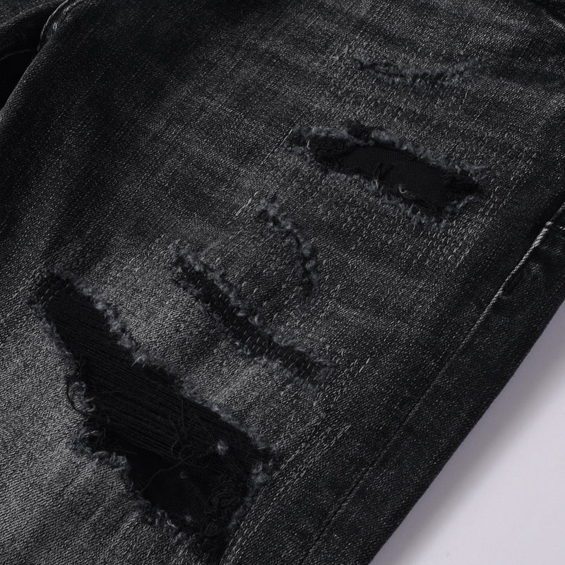 Purple brand Jeans High-quality pure cotton streetwear trousers Hole