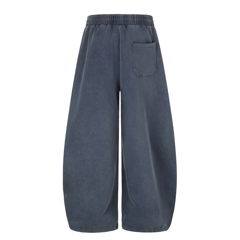 American-style streetwear harem pants Faded Cross Graphic Loose Sweat Trousers