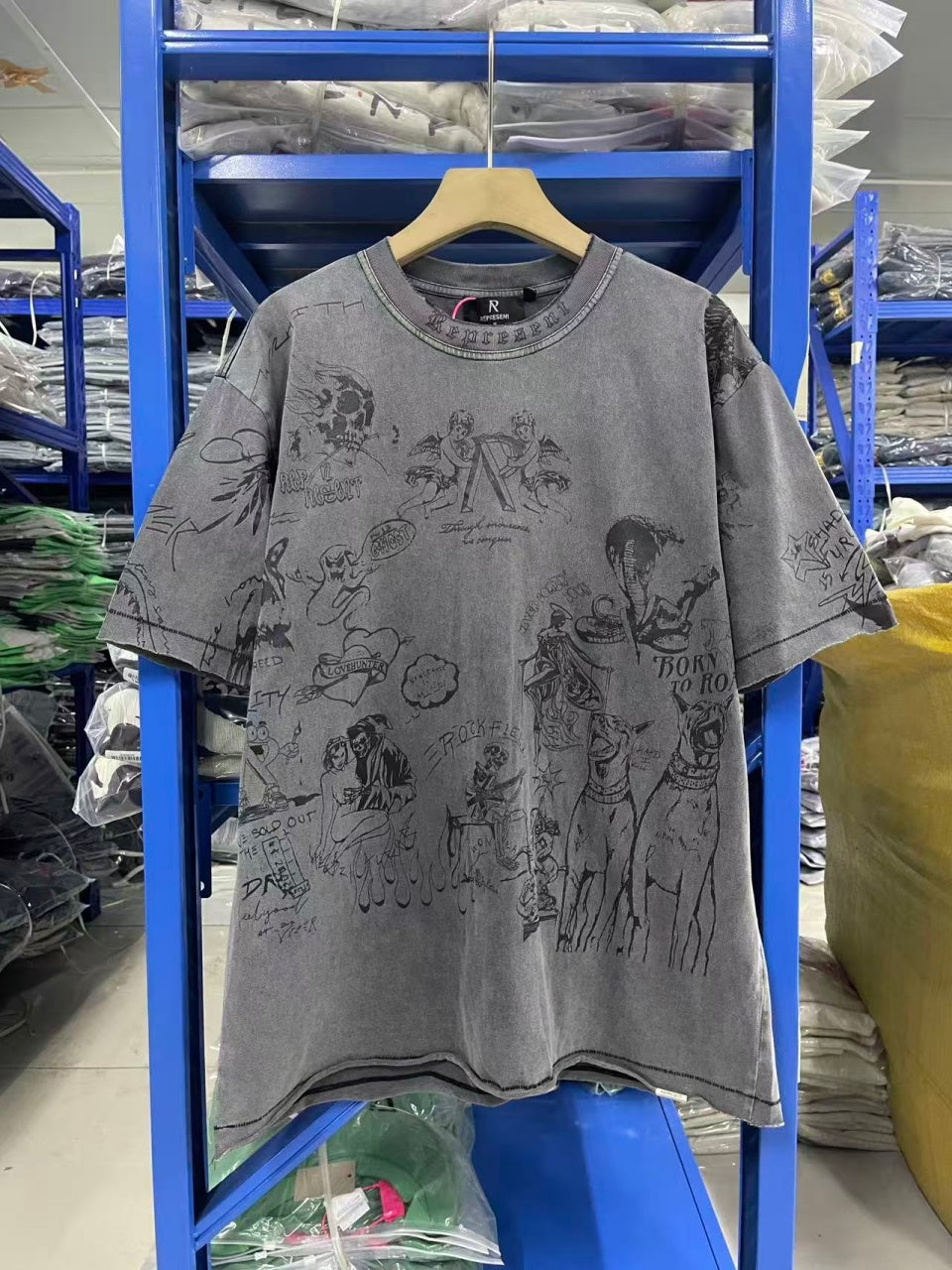 Vintage style washed summer wear T shirt