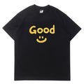 Mens T-shirt Vintage American-style Celebrity-endorsed GOOD smiley face print