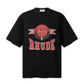 RHUDE T Shirts Retro Ribbon Emblem Motif