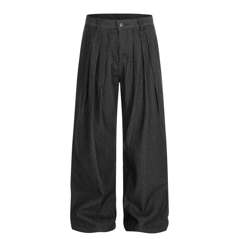 American-style streetwear harem pants Light Denim & Dark Pinstripe Dual Colorway